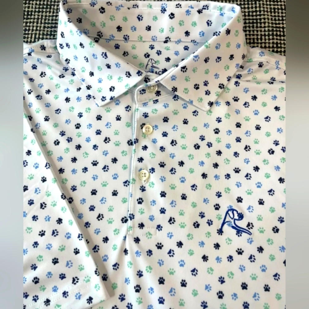 Rhoback "Paw Print" polo in Men's Size XL.